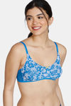 Zivame Rhapsody Of Blue Double Layered Non Wired 3/4Th Coverage T-Shirt Bra - French Blue — thumbnail 1